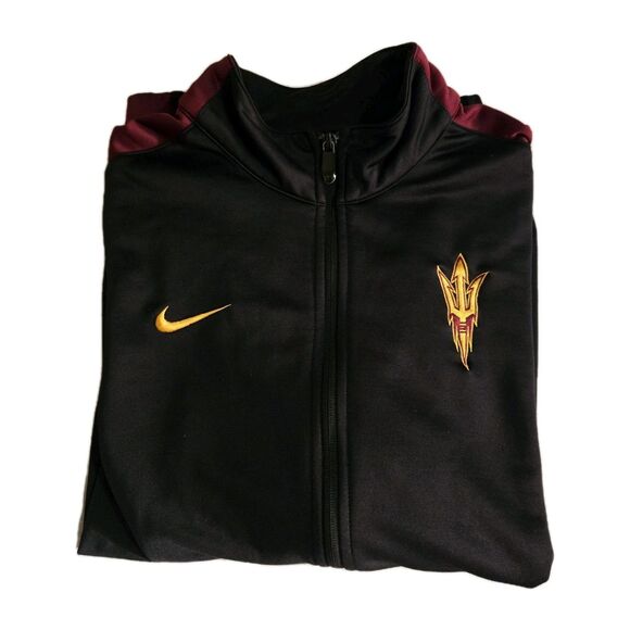 Arizona State Sun Devils Nike Dri-FIT Full Zip Coaches Sweater Jacket Mens Large - Picture 1 of 10